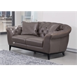 EK093 Taupe (Brown) Color With Full Italian Aniline Leather Loveseat
