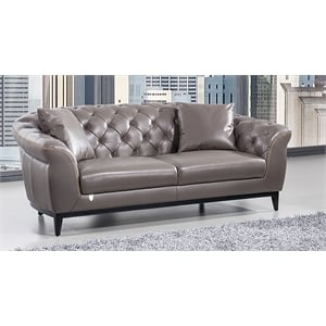 EK093 Taupe (Brown) Color With Full Italian Aniline Leather Sofa