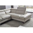 American Eagle Furniture Left Sitting Genuine Leather Sectional in Gray