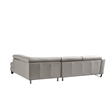 American Eagle Furniture Left Sitting Genuine Leather Sectional in Gray