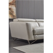 American Eagle Furniture Left Sitting Genuine Leather Sectional in Gray