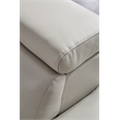 American Eagle Furniture Left Sitting Genuine Leather Sectional in Gray