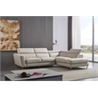American Eagle Furniture Left Sitting Genuine Leather Sectional in Gray