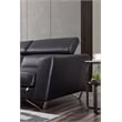 American Eagle Furniture Right Sitting Genuine Leather Sectional in Black