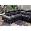 American Eagle Furniture Right Sitting Genuine Leather Sectional in Black