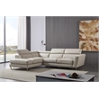 American Eagle Furniture Right Sitting Genuine Leather Sectional in Gray