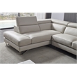 American Eagle Furniture Right Sitting Genuine Leather Sectional in Gray
