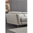 American Eagle Furniture Right Sitting Genuine Leather Sectional in Gray
