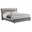 American Eagle Furniture Leather & Metal Eastern King/King Bed in Gray