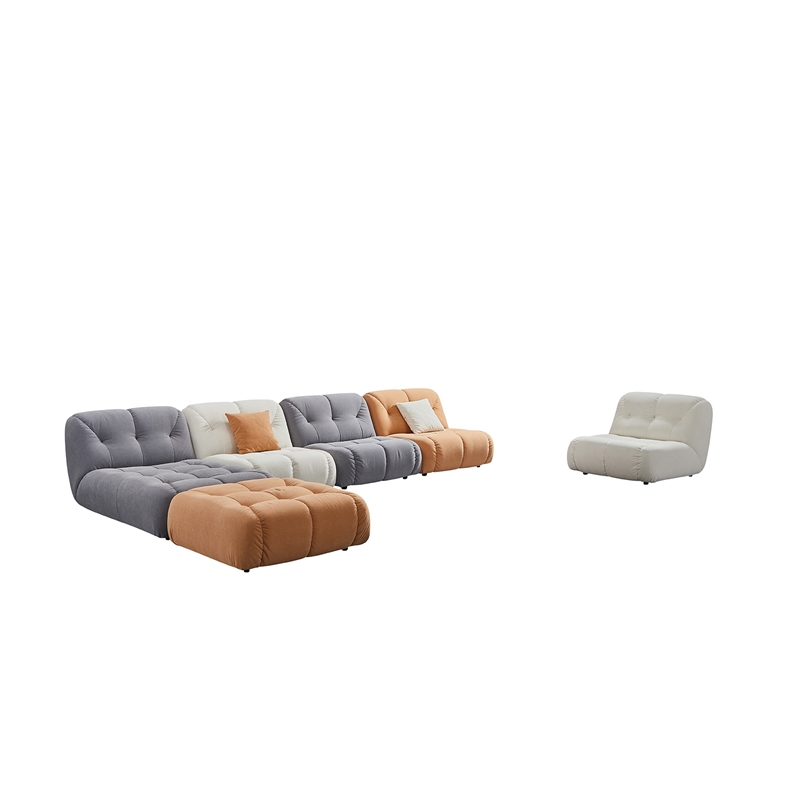 American Eagle Design AE-Y1008 Multi Color Sofa Fabric Modular Sectional Ottoman