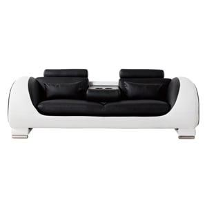 American Eagle Design AE2378-GR-SF Modern Contemporary Gray Faux Leather Sofa