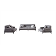 American Eagle Design AE2378-GR-SF Modern Contemporary Gray Faux Leather Sofa