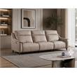 American Eagle Design EK2230 Peach Leather Extra Long Sofa with 1 Power Recliner