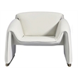 American Eagle Design EK-Y1011-IV Modern Ivory Top Grain Leather Accent Chair
