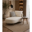 American Eagle Design EK-Y1000R-IV Modern Ivory Top Grain Leather Chaise Lounge
