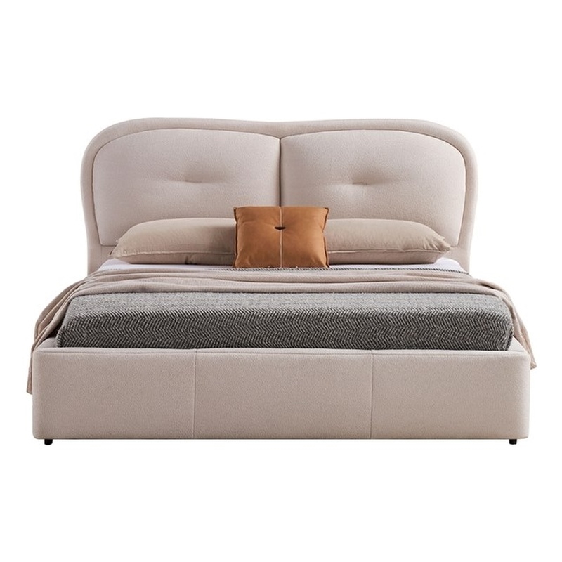American Eagle B-D082-CK Modern Contemporary Ivory Fabric California King Bed