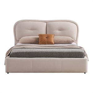 American Eagle  B-D082-EK Modern Contemporary Ivory Fabric Eastern King Size Bed