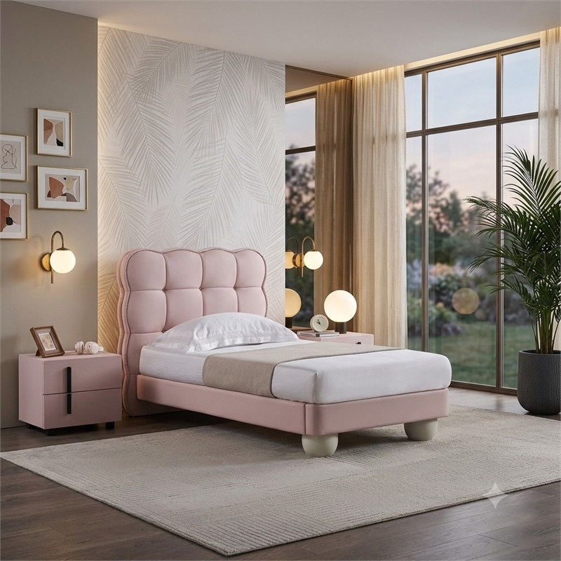American Eagle B-D083-PNK-F Modern Cute Princess Pink Full Size Bed