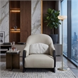 American Eagle EK-1017 Modern Light Gray Top Grain Leather Accent Chair