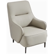 American Eagle EK-1018 Modern Light Gray Italian Top Grain Leather Accent Chair