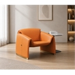 American Eagle Design EK-Y1011-ORG Contemporary Chic Orange Leather Accent Chair