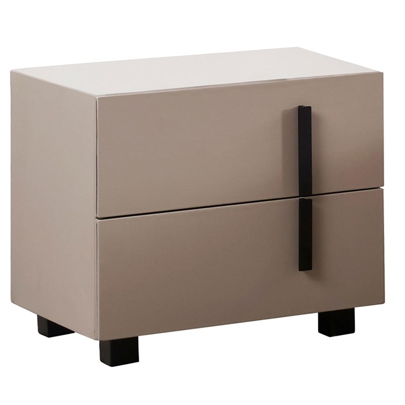 American Eagle NS-D085 Modern Light Tan Faux Leather Nightstand