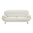 American Eagle AE208-IV-SF Modern Contemporary Ivory Faux Leather Sofa