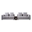 American Eagle AE2379-LG Light Gray Fabric Extra Long Sofa Console Table Set