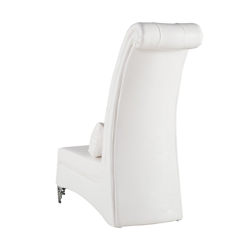 American Eagle AE505-W Modern Chic White Faux Leather Accent Chair