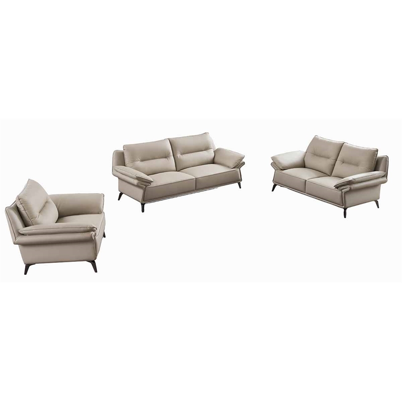 American Eagle EK-D836-LG-LS Light Gray Italian Top Grain Leather Loveseat