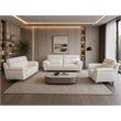 EK078 White Color With Italian Leather Chair