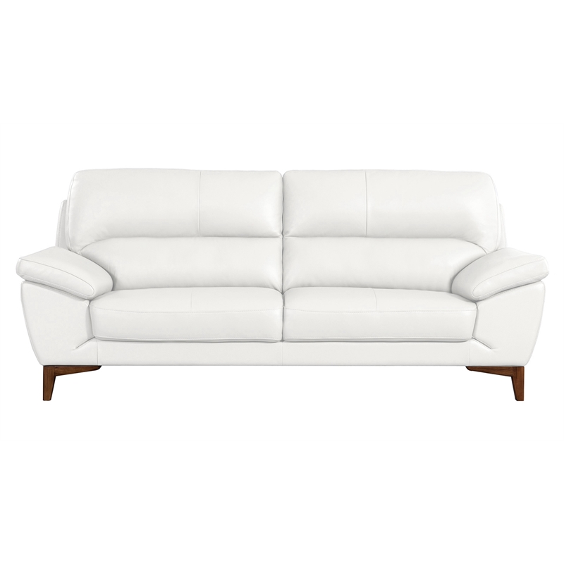 EK080 White Color With Italian Leather Sofa