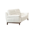 EK080 White Color With Italian Leather Loveseat