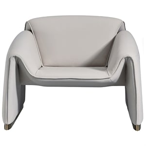 American Eagle Design EK-Y1011-LG Contemporary Chic Light Gray Leather Accent Chair