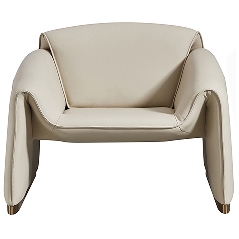 American Eagle Design EK-Y1011-PG Contemporary Chic Pinkish Gray Leather Accent Chair