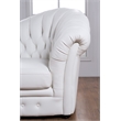 AE-L500R White Color Faux Leather Left Facing Chaise Lounge