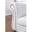 AE-L501L White Color Faux Leather Right Facing Chaise Lounge