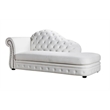AE-L501L White Color Faux Leather Right Facing Chaise Lounge
