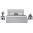 B-Y2003-Q Top Grain Genuine Leather Queen Sized Bed