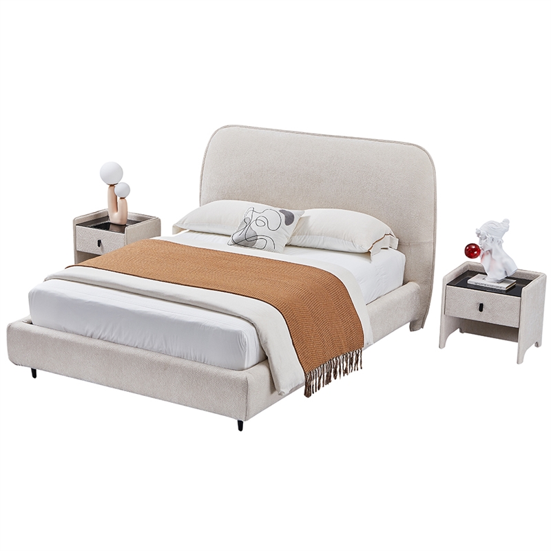 B-Y2006-Q Fabric Q Sized Bed