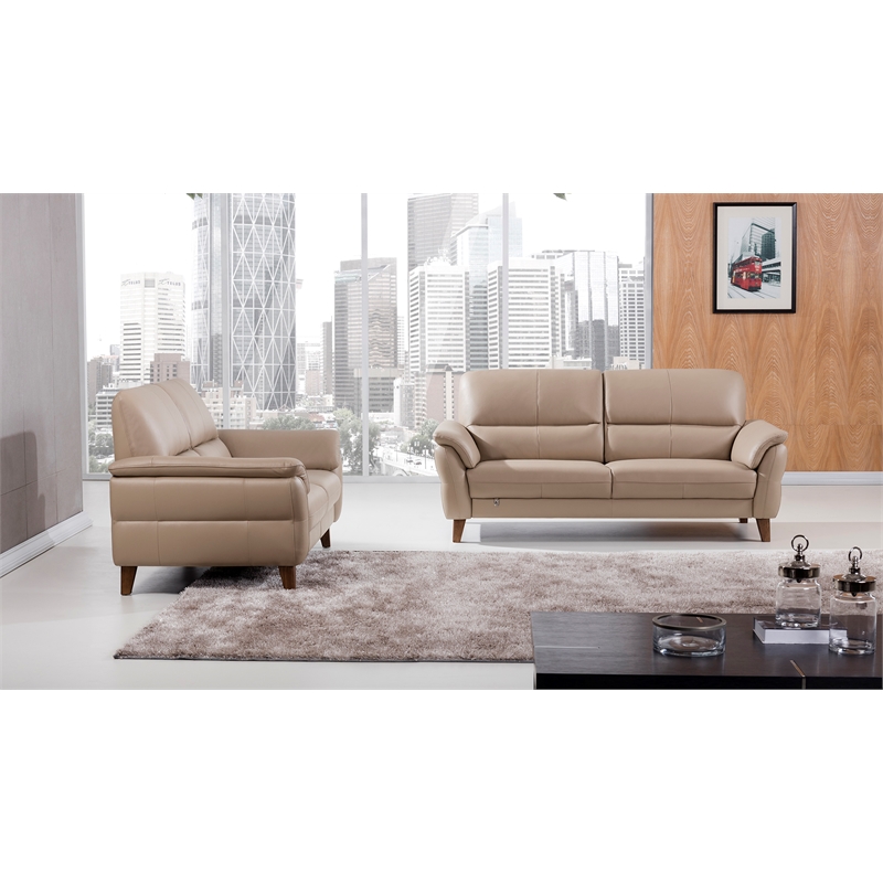 EK073 Tan Color With Italian Top Grain Leather Chair