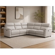 EK-LH185 Light Gray Top-grain Cow Hide Electric Modular Recliner Sectional