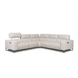 EK-LH169 Light Gray Top-grain Cow Hide Electric Modular Recliner Sectional