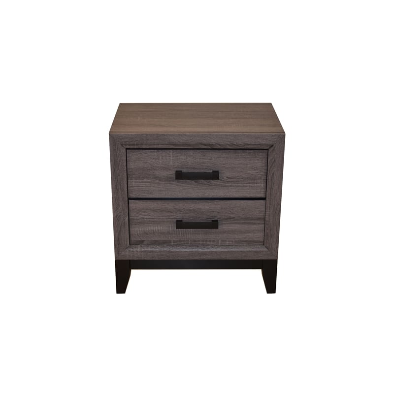 Sierra King 4 Pc Contemporary Bedroom Set Made with Wood in Gray