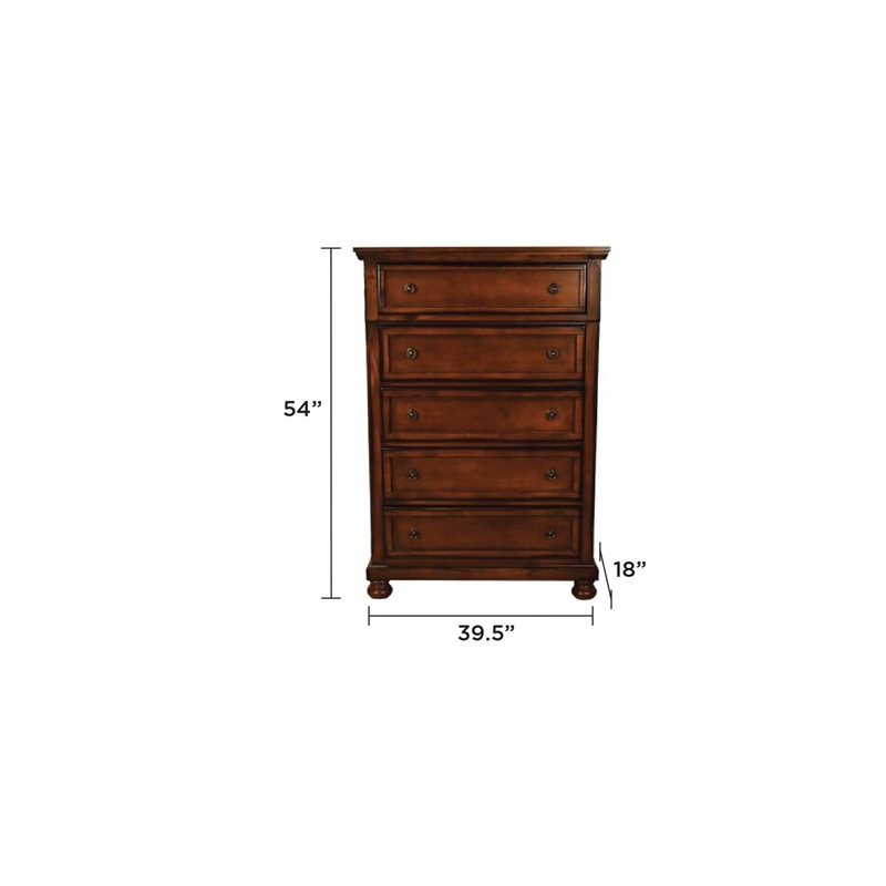 Baltimore Chest Made with Wood in Dark Walnut Color