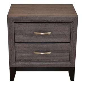 Sierra Contemporary Night stand Made with Wood in Gray