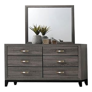 Sierra Contemporary Dresser Made with Wood in Gray Color