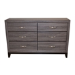 Sierra Contemporary Dresser Made with Wood in Gray Color