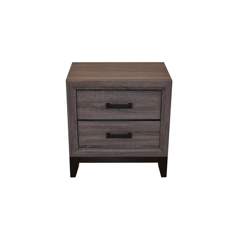 Sierra Full 4 Pc Contemporary Bedroom Set Made with Wood in Gray