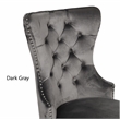 Erica 2 Piece Stainless Steel Legs Dinning Chair Finish with Velvet in Dark Gray